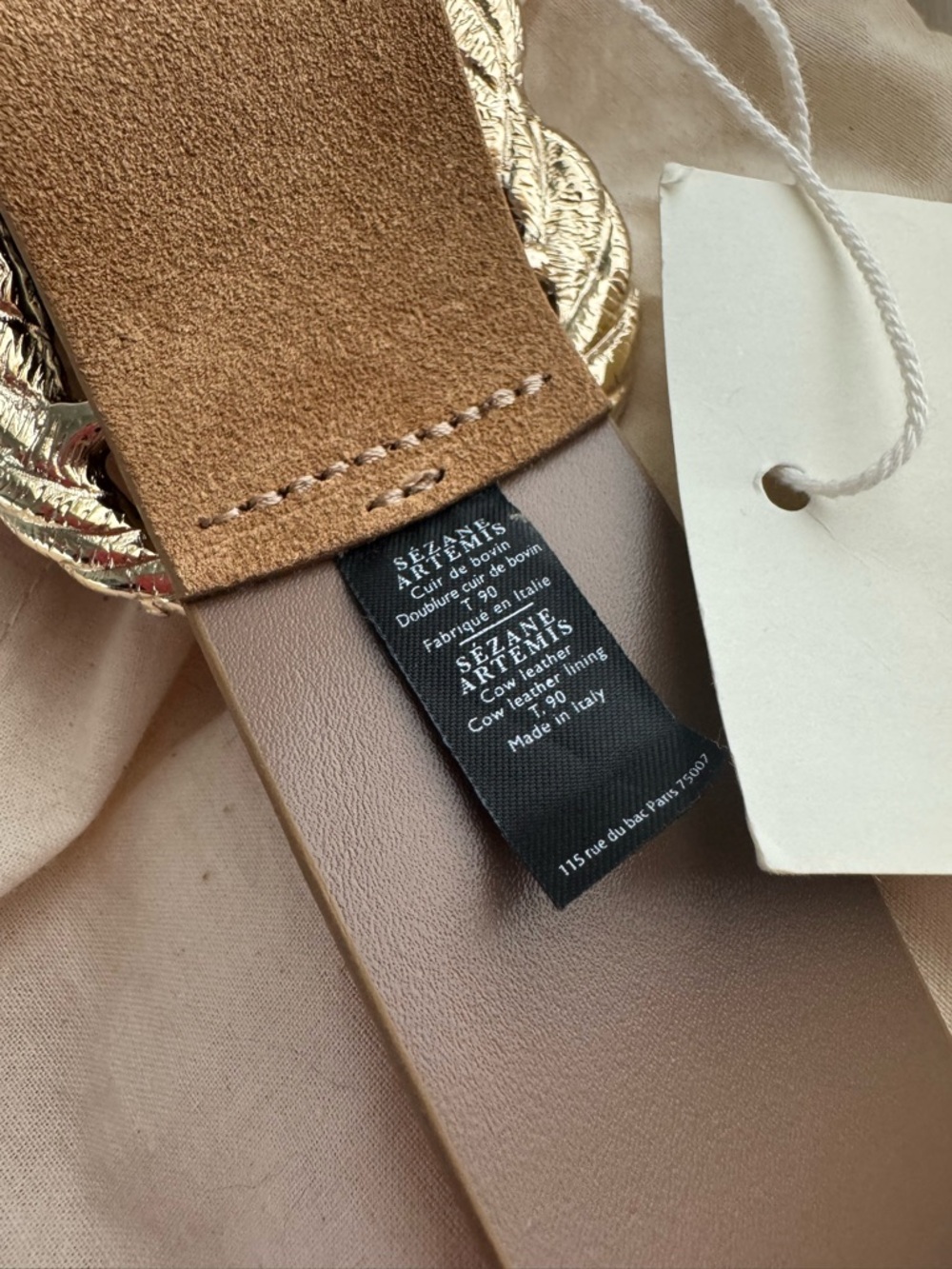 Sezane Artemis Belt in Beige - Picture 3 of 6